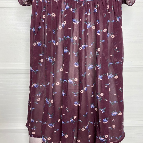 Ulla Johson Silk Floral Sheer Blouse Top Boho Bohemian Peasant Sz 4 - Picture 10 of 16